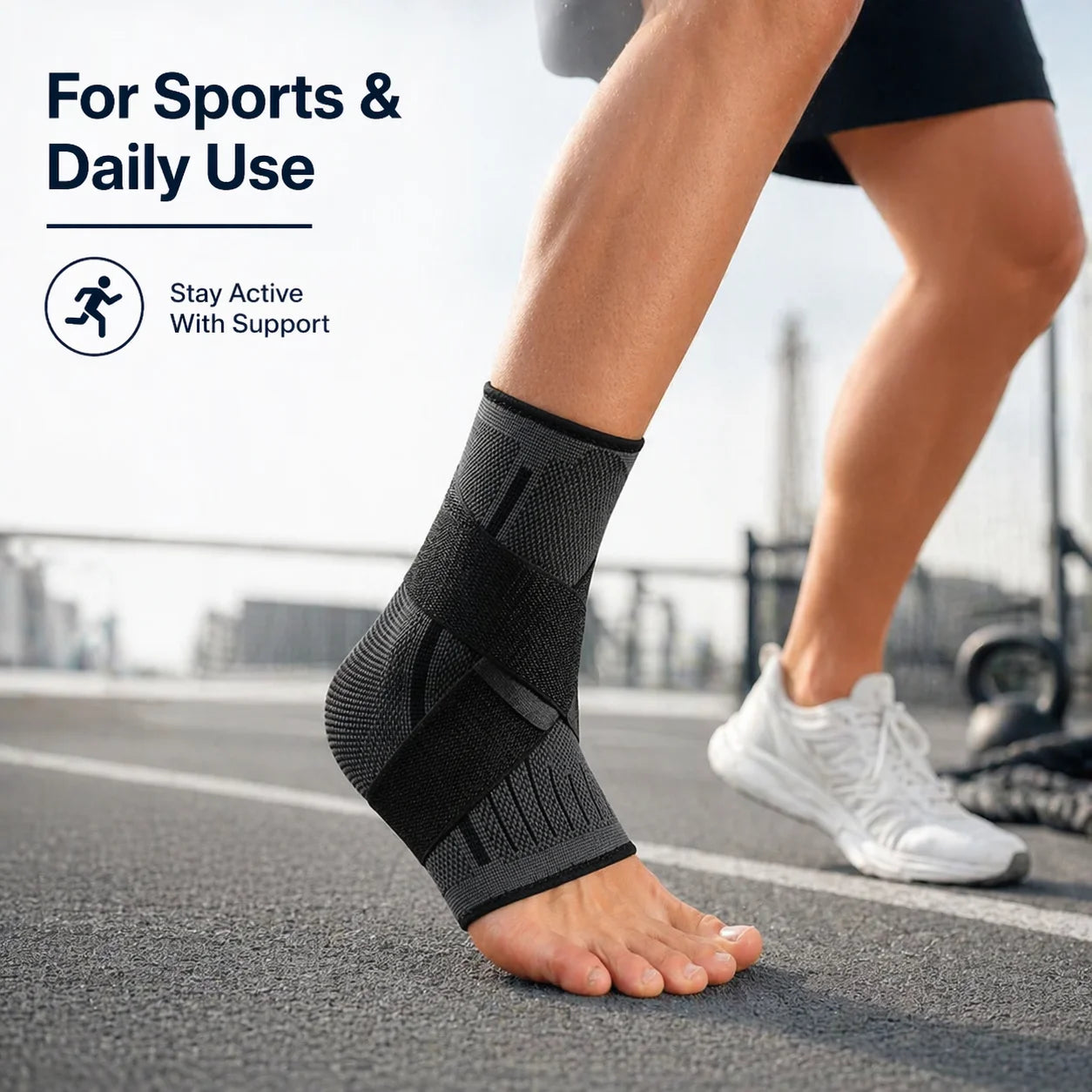 Pro Dynamic Ankle Support Brace | Adjustable Compression Sleeve