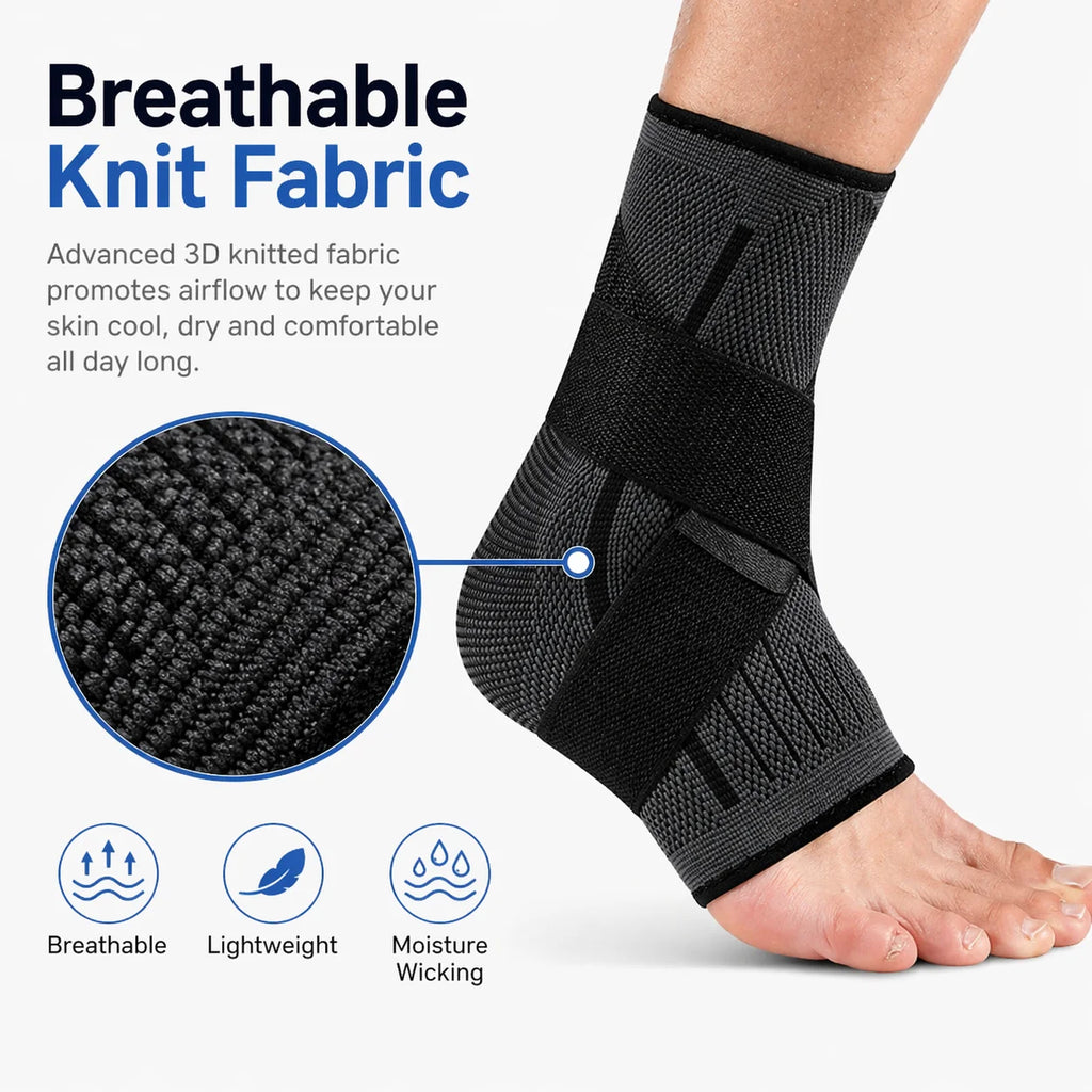 Pro Dynamic Ankle Support Brace | Adjustable Compression Sleeve
