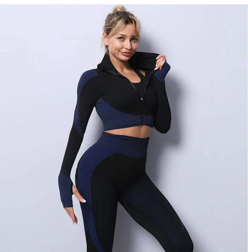 Premium 3-Piece Seamless Yoga & Sport Workout Set