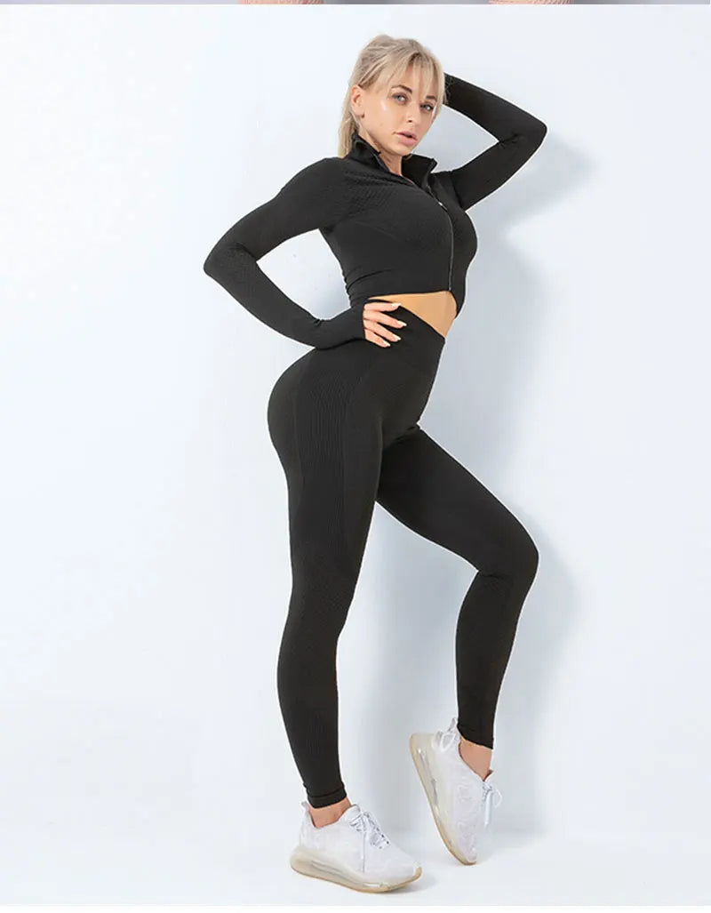 Premium 3-Piece Seamless Yoga & Sport Workout Set