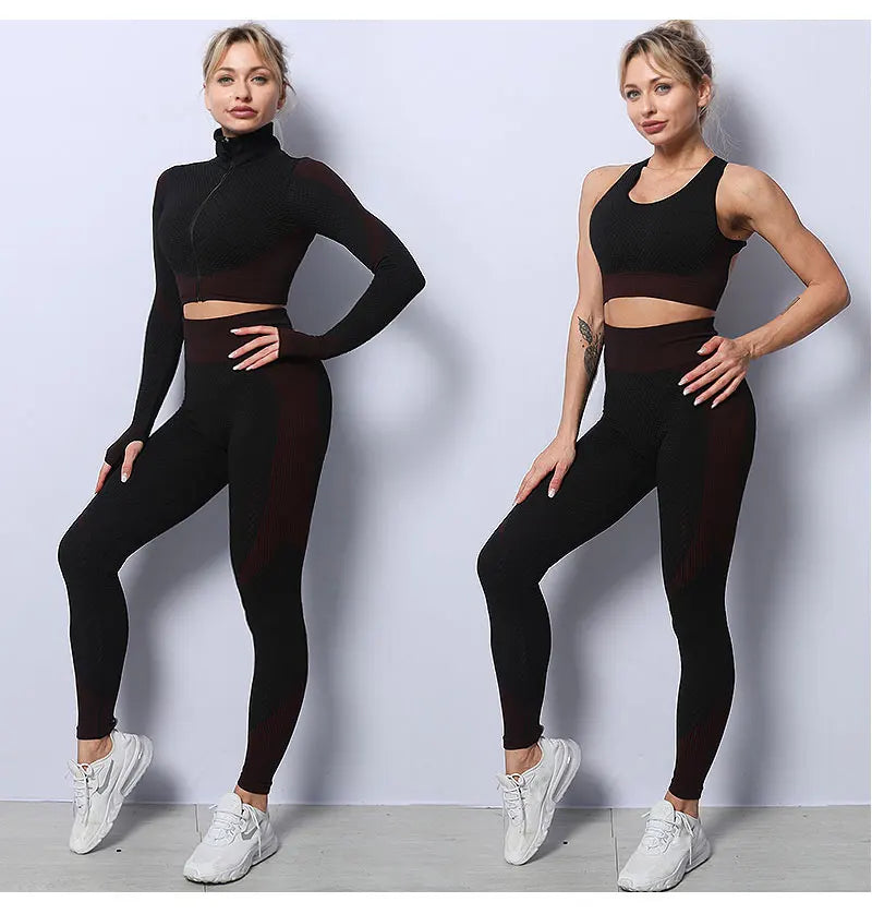 Premium 3-Piece Seamless Yoga & Sport Workout Set