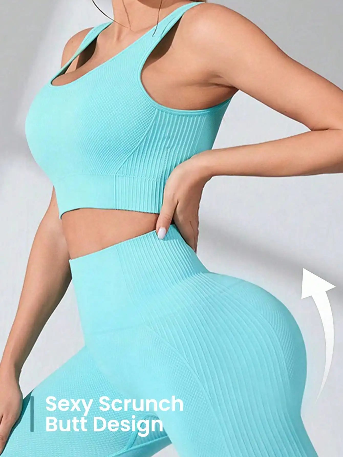 Seamless Cross-Strap Yoga & Workout Set