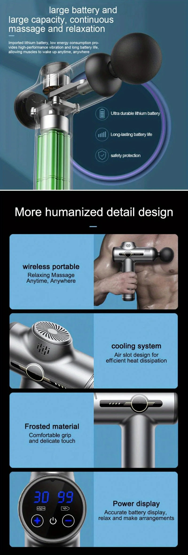 Pro 99-Speed Deep Tissue Massage Gun | Professional Muscle Recovery Massager