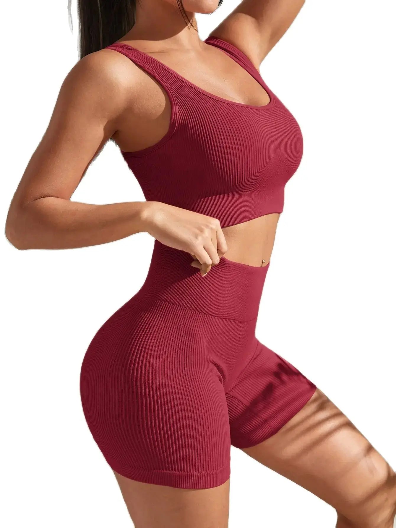 Seamless High-Waisted Workout Set