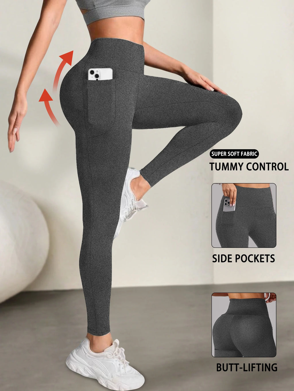 High-Waist Super Soft Leggings with Pockets⁠