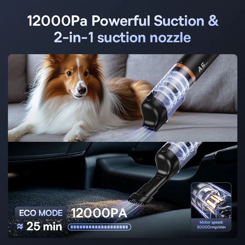 A5 Pro Ultra Wireless Car Vacuum Cleaner