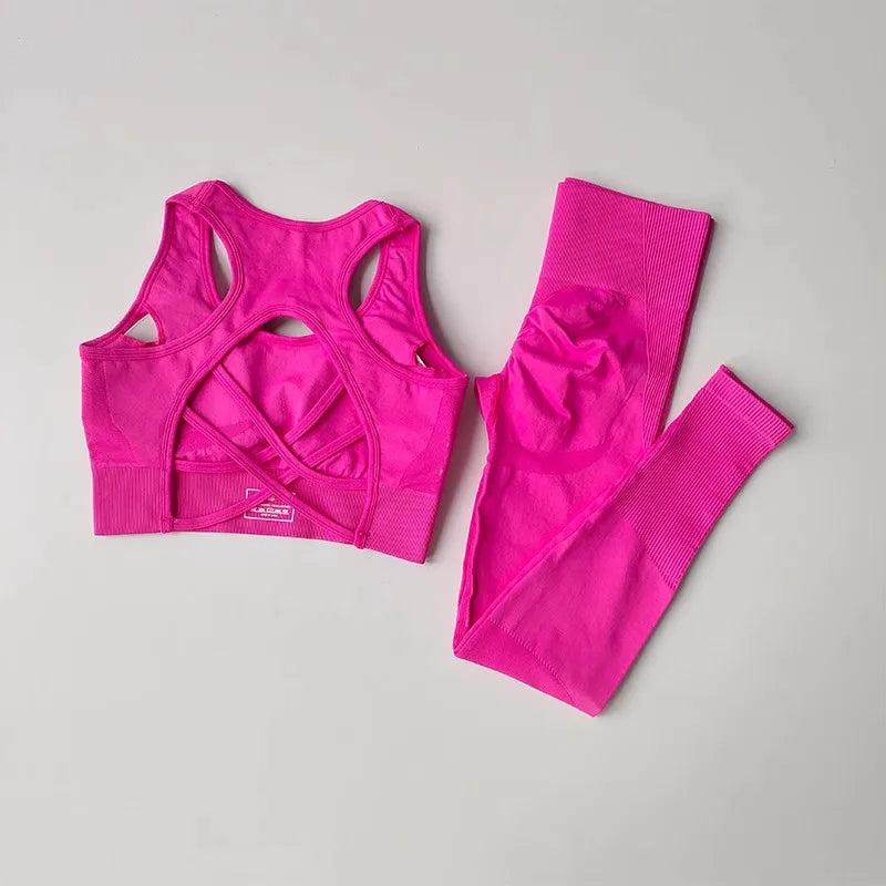 High-Waist Seamless Yoga Sport Workout Set⁠