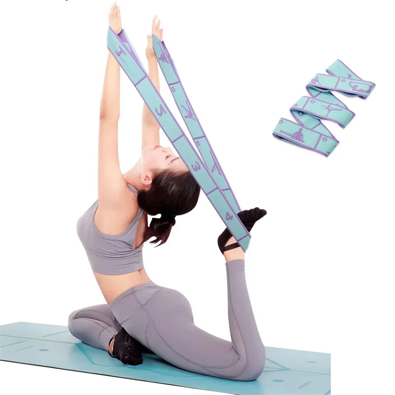 Premium Multi-Loop Yoga Strap | Elastic Flexibility & Stretching Belt