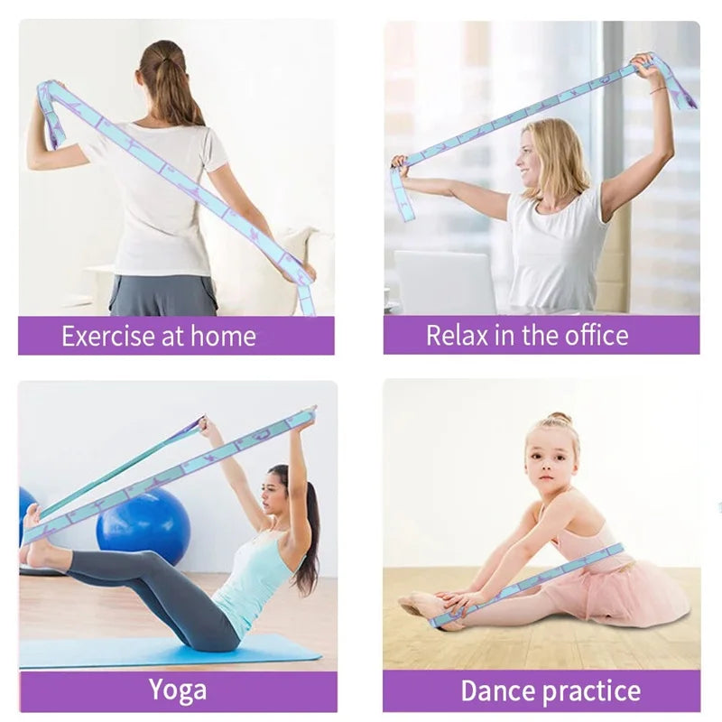 Premium Multi-Loop Yoga Strap | Elastic Flexibility & Stretching Belt