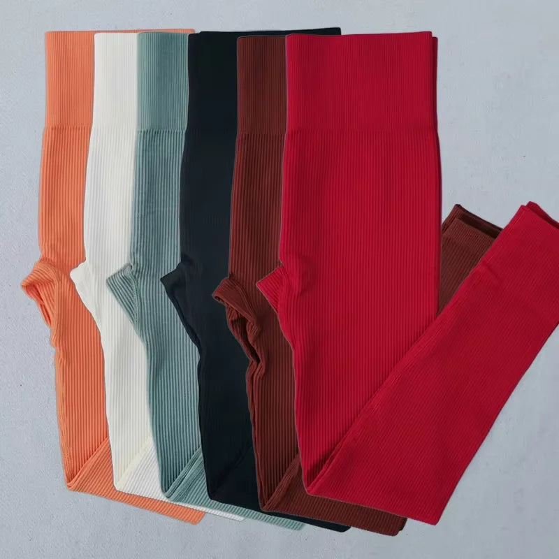 Premium Ribbed Seamless High-Waist Leggings⁠