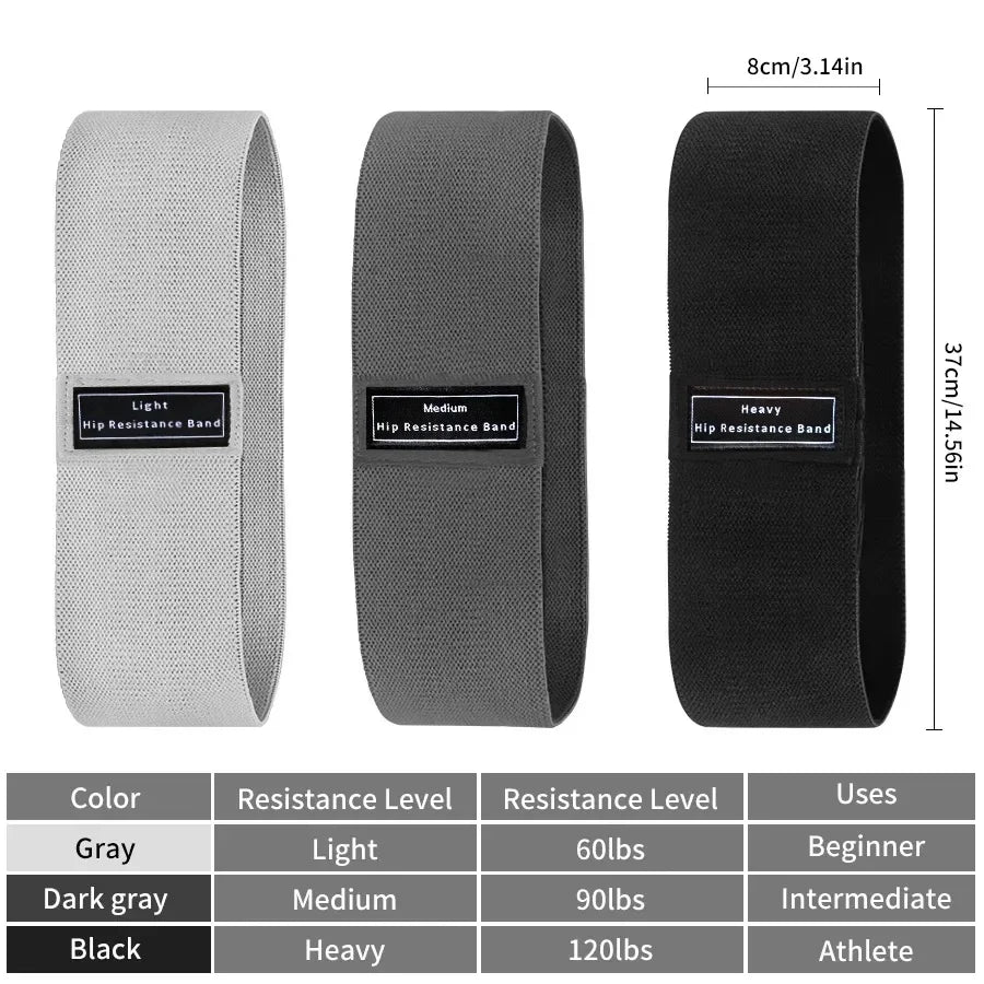 Premium Non-Slip Fabric Resistance Bands – Glute & Thigh Workout Loops⁠