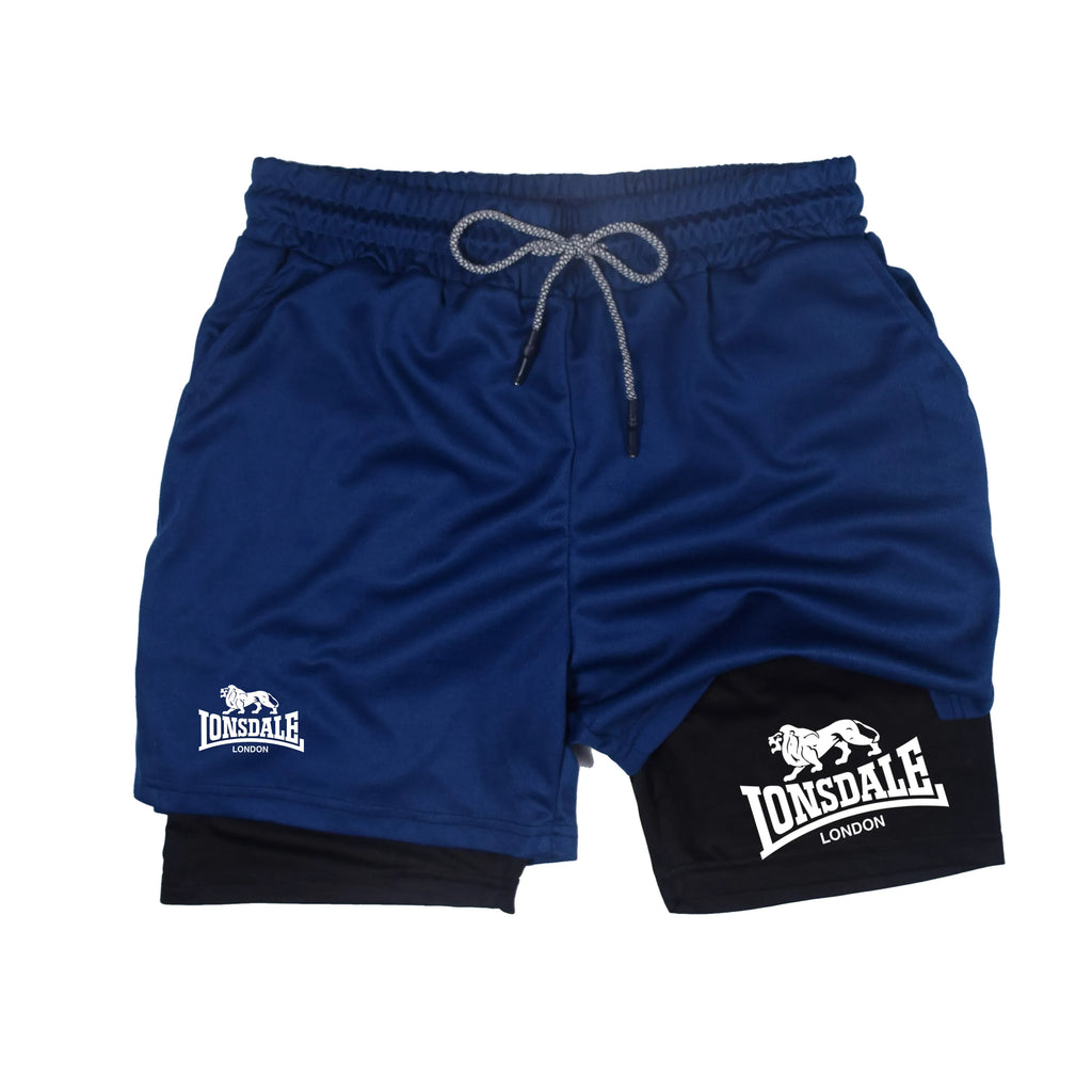 Men's 2-in-1 Textured Graphic Gym Shorts