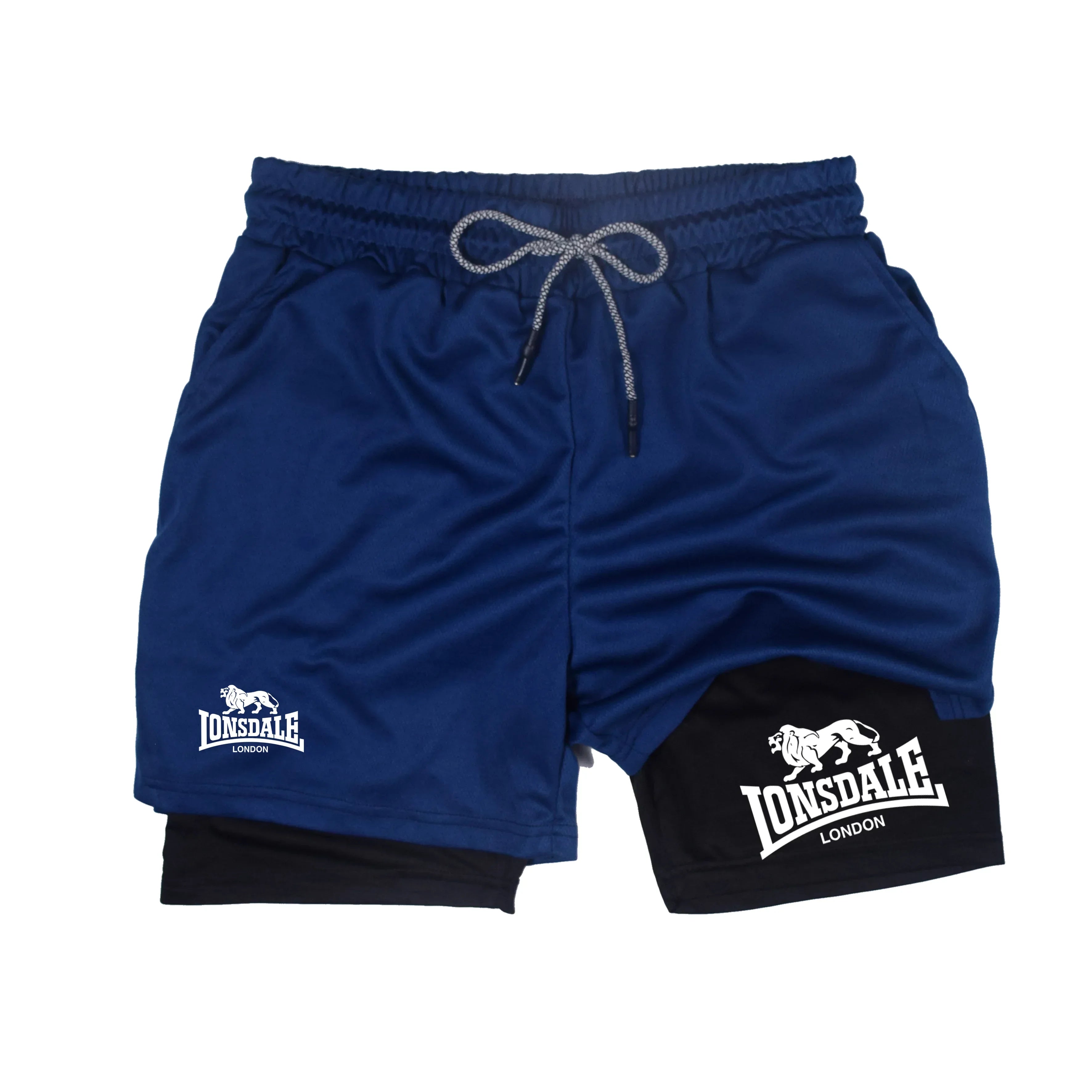 Men's 2-in-1 Textured Graphic Gym Shorts