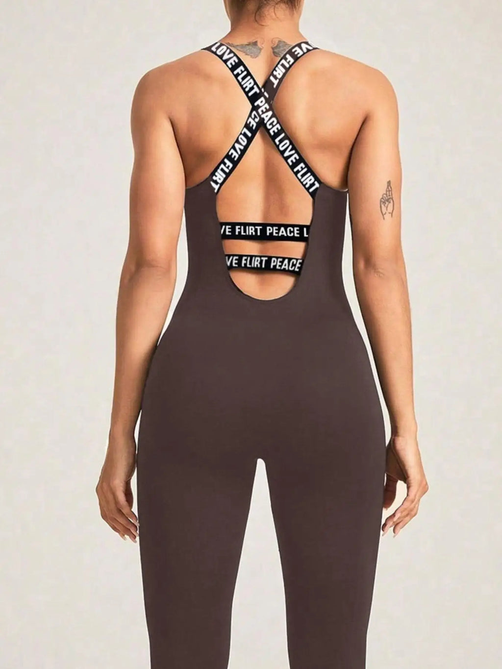 Seamless Cross-Strap Yoga Jumpsuit | One-Piece Athletic Bodysuit