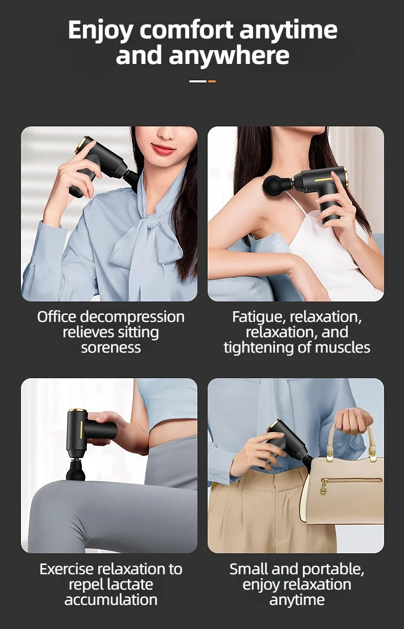 Pro-Release Mini Muscle Massage Gun & Deep Tissue Massager⁠