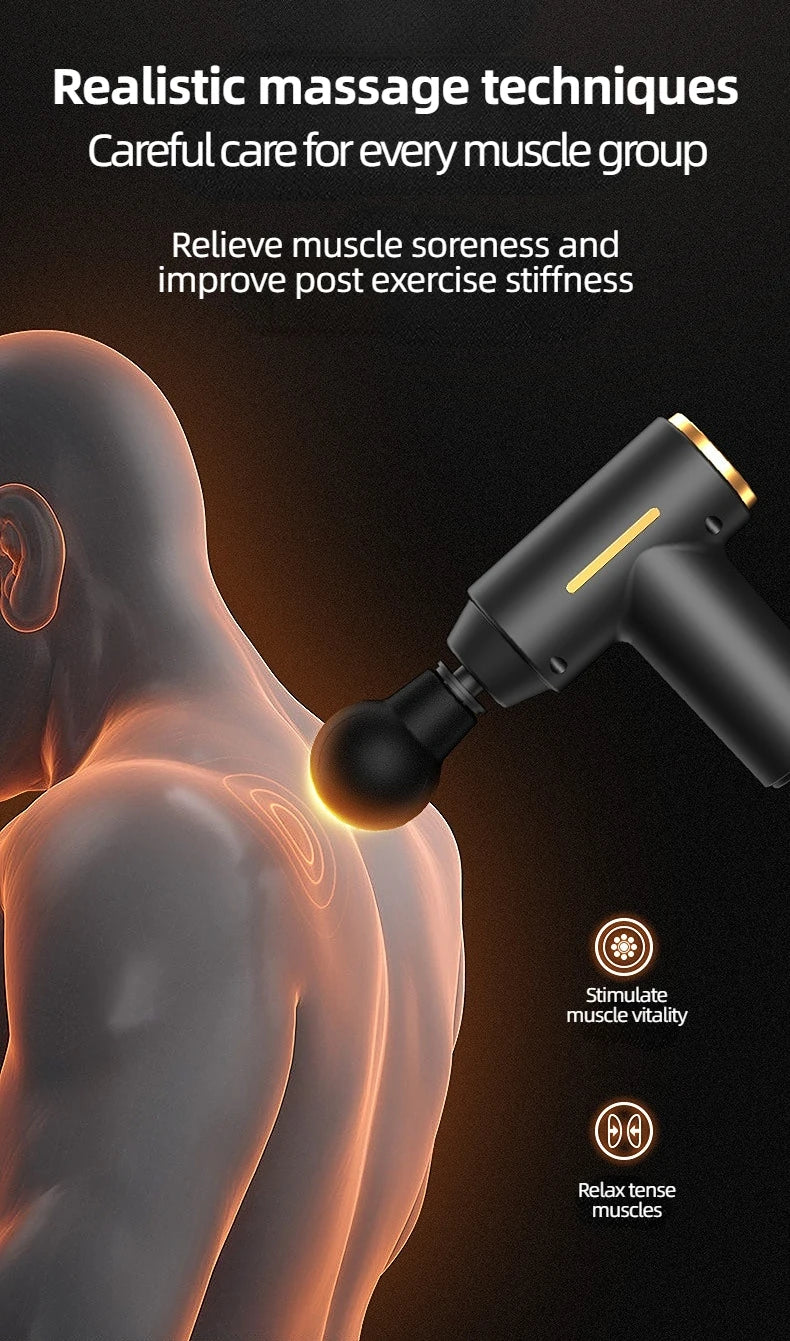 Pro-Release Mini Muscle Massage Gun & Deep Tissue Massager⁠