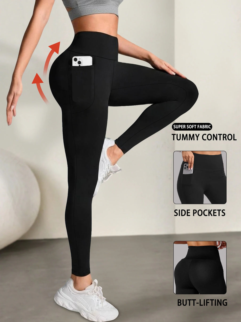 High-Waist Super Soft Leggings with Pockets⁠