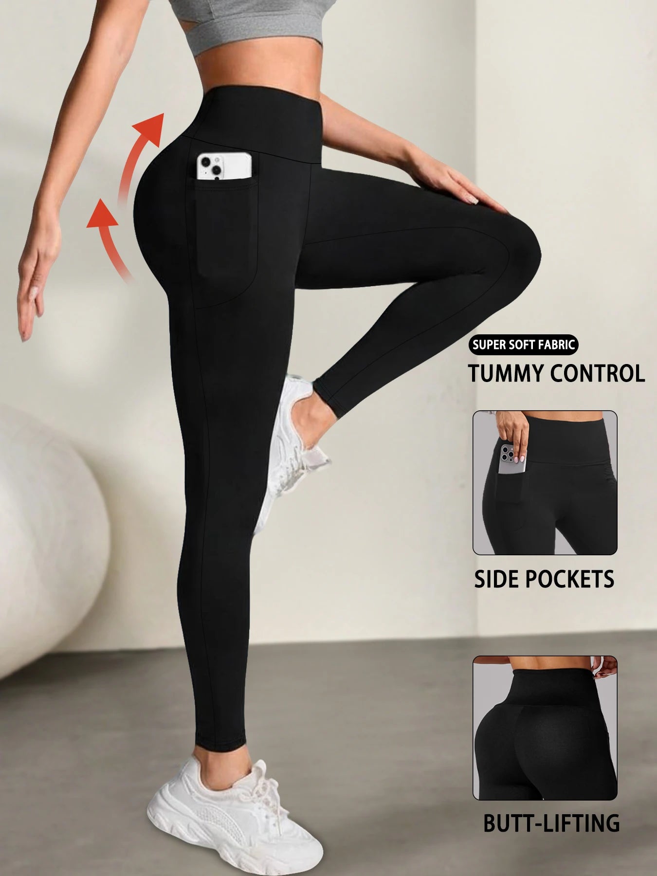 High-Waist Super Soft Leggings with Pockets⁠