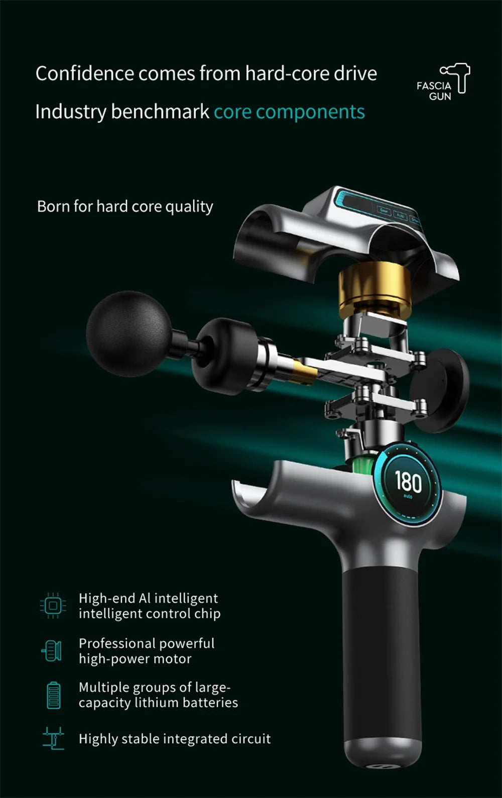 Pro 99-Speed Deep Tissue Massage Gun | Professional Muscle Recovery Massager