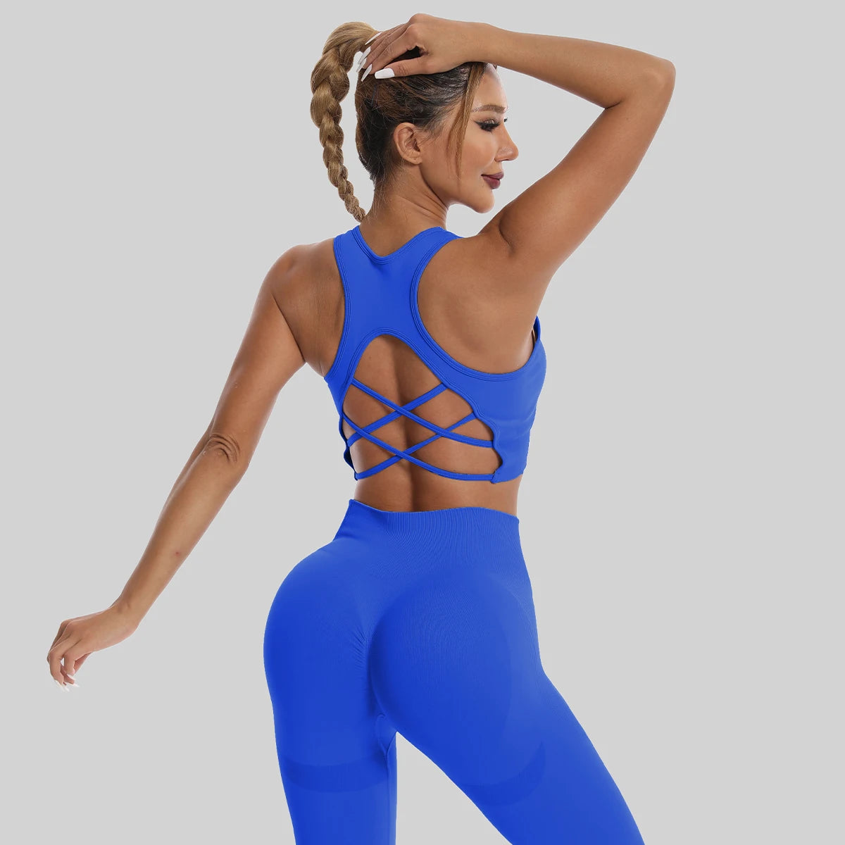 High-Waist Seamless Yoga Sport Workout Set⁠