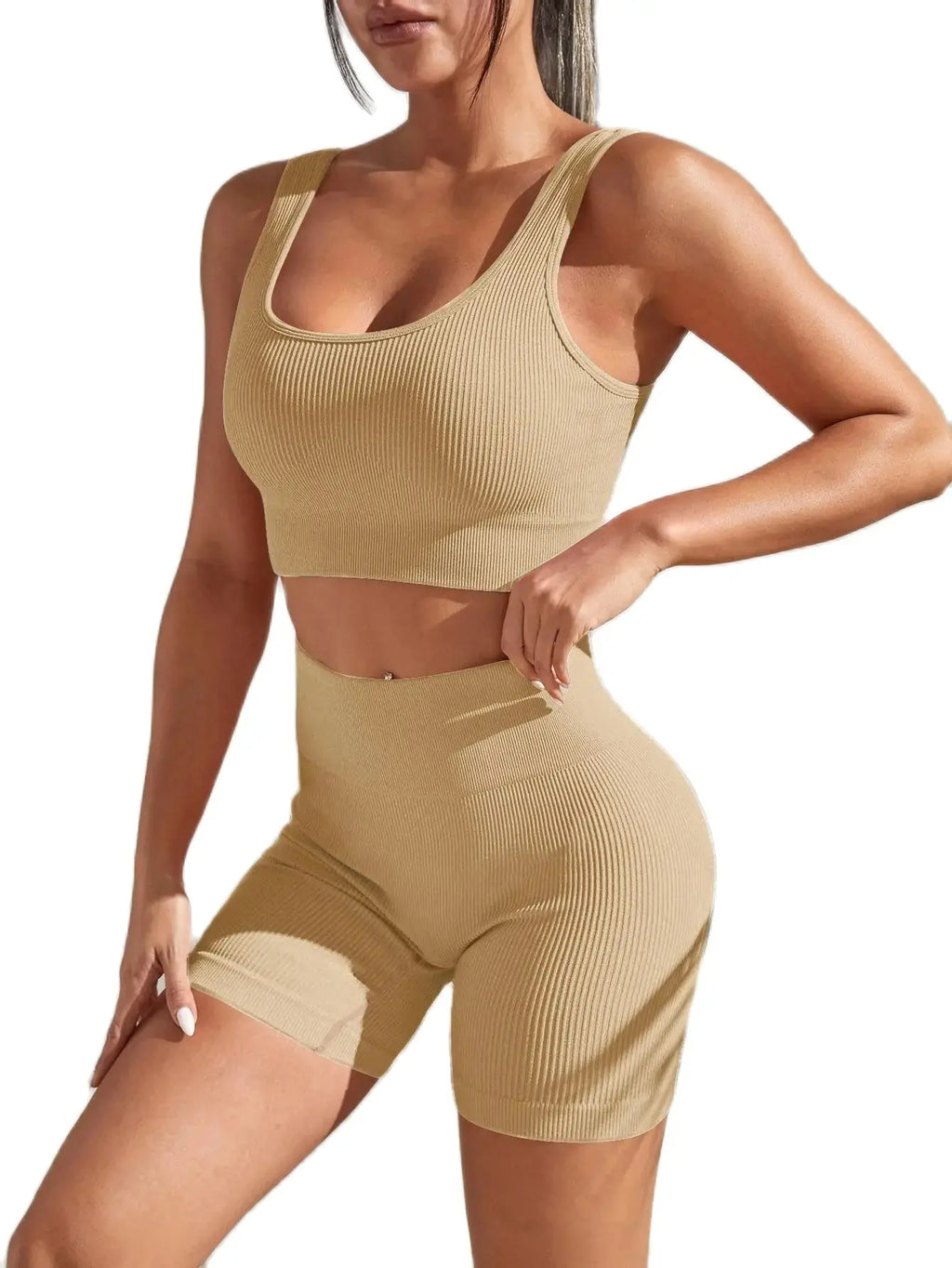 Seamless High-Waisted Workout Set