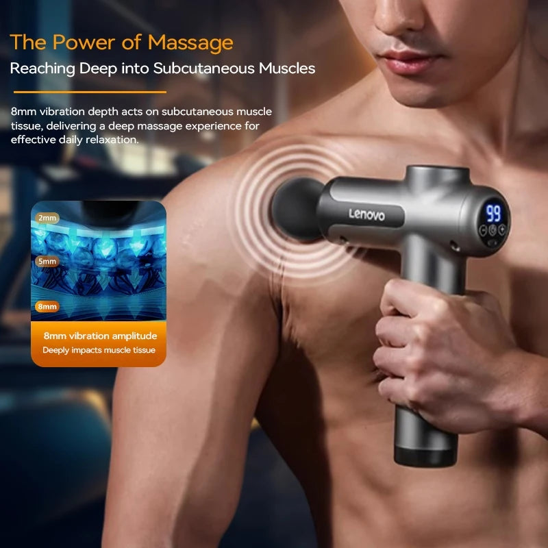 Lenovo Pro Power Wireless Massage Gun – Deep Tissue Percussion Massager⁠