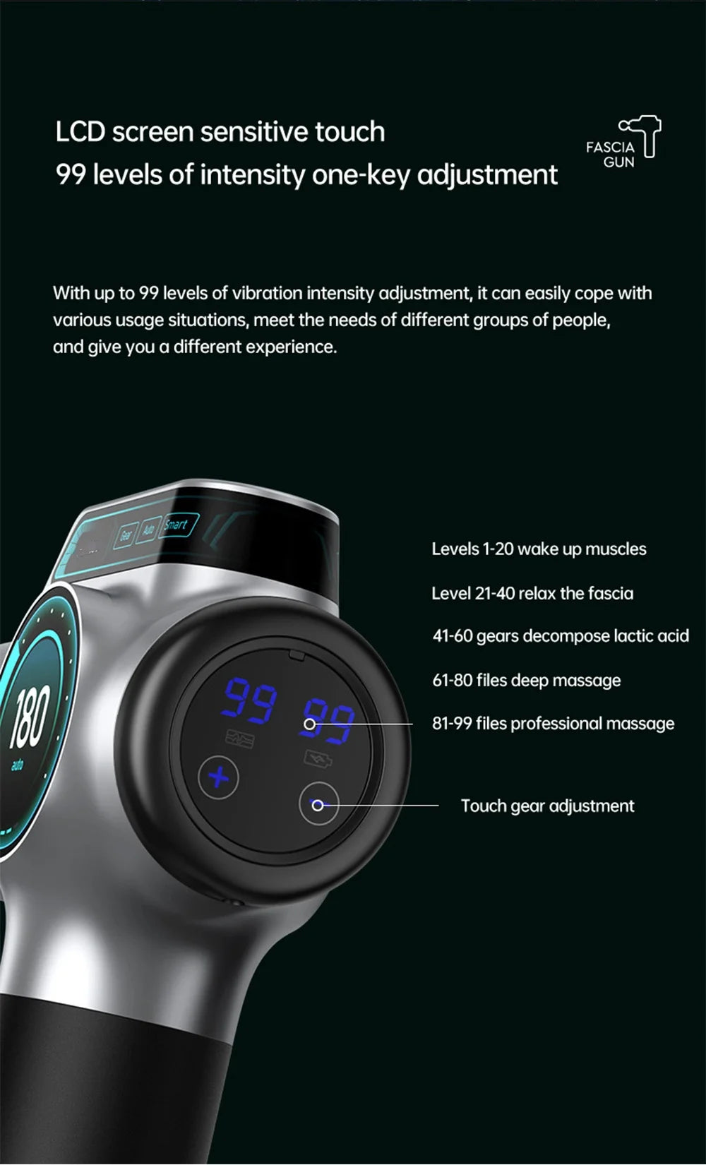 Pro 99-Speed Deep Tissue Massage Gun | Professional Muscle Recovery Massager