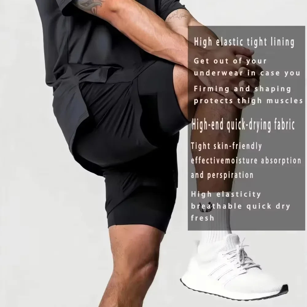 Alpha Performance 2-in-1 Athletic Gym Shorts