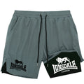 Men's 2-in-1 Textured Graphic Gym Shorts