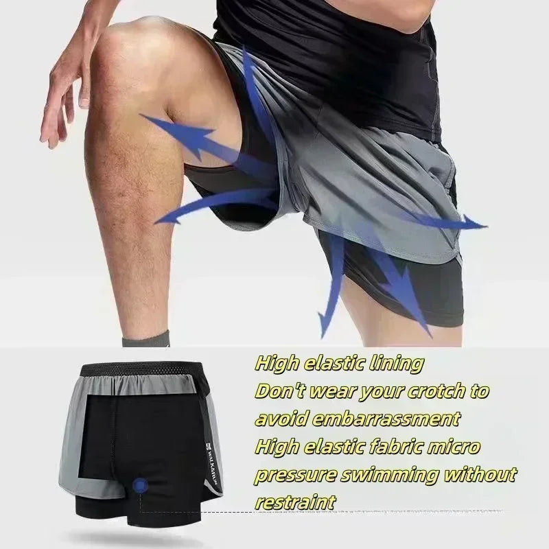 Alpha Performance 2-in-1 Athletic Gym Shorts