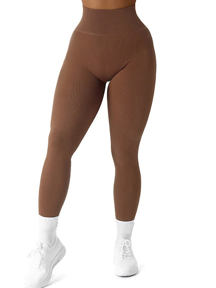 Premium Ribbed Seamless High-Waist Leggings⁠