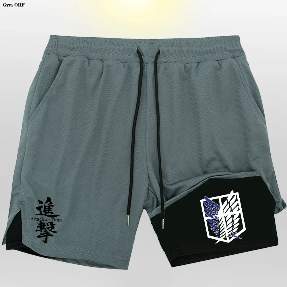 Short de Gym 2 en 1 - Attack On Titan Edition