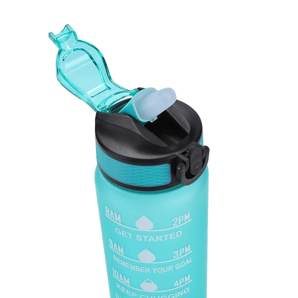 1 Litre Motivational Water Bottle with Time Marker – Leakproof, BPA-Free Sport Water Bottle for Gym, Fitness, Travel and Outdoor Activities