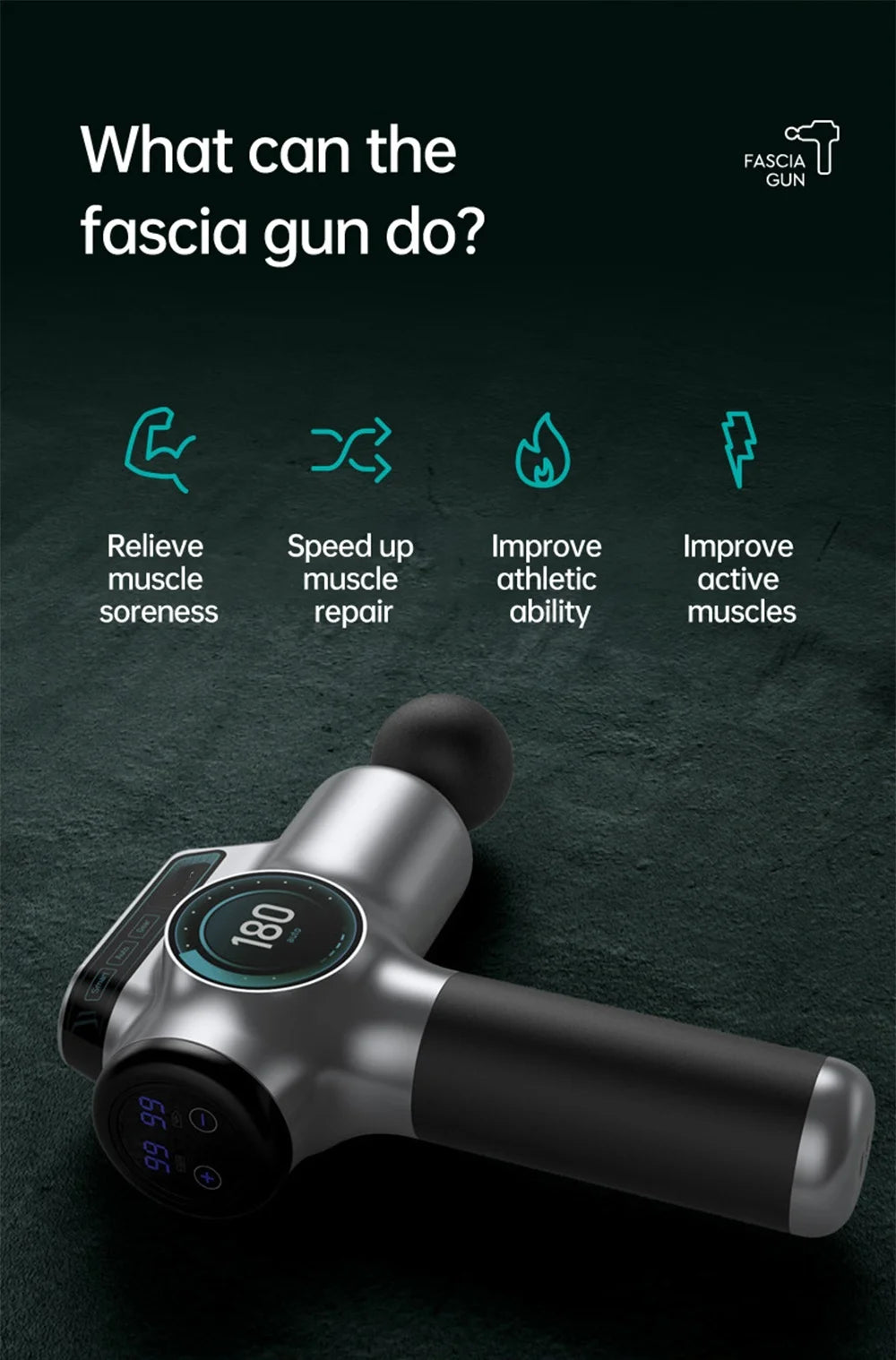Pro 99-Speed Deep Tissue Massage Gun | Professional Muscle Recovery Massager