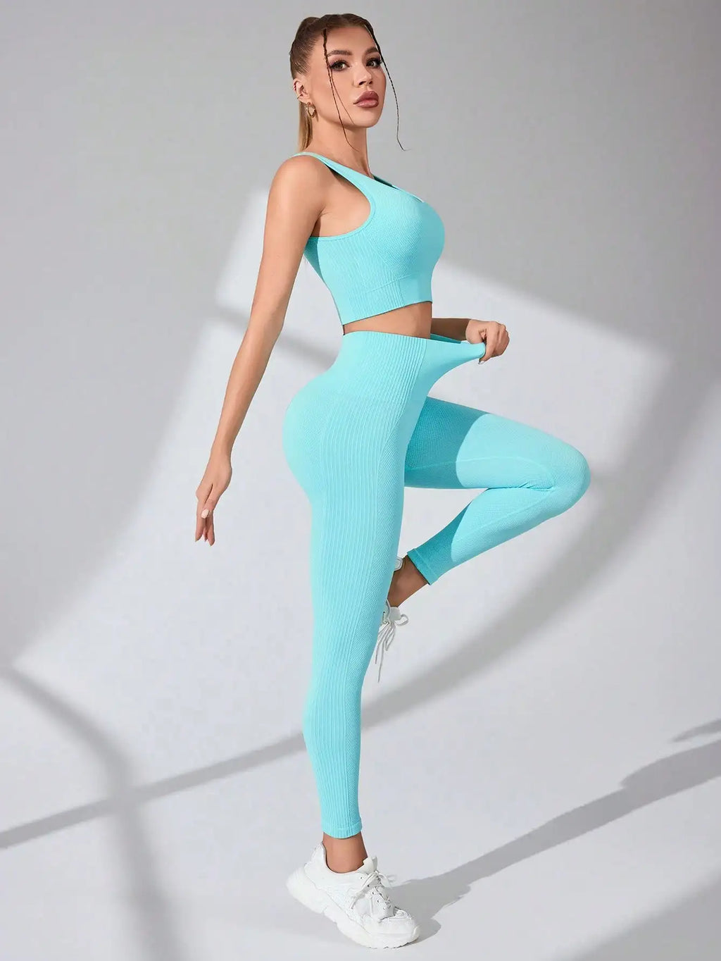Seamless Cross-Strap Yoga & Workout Set