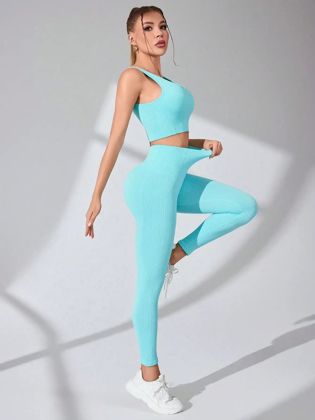 Seamless Cross-Strap Yoga & Workout Set