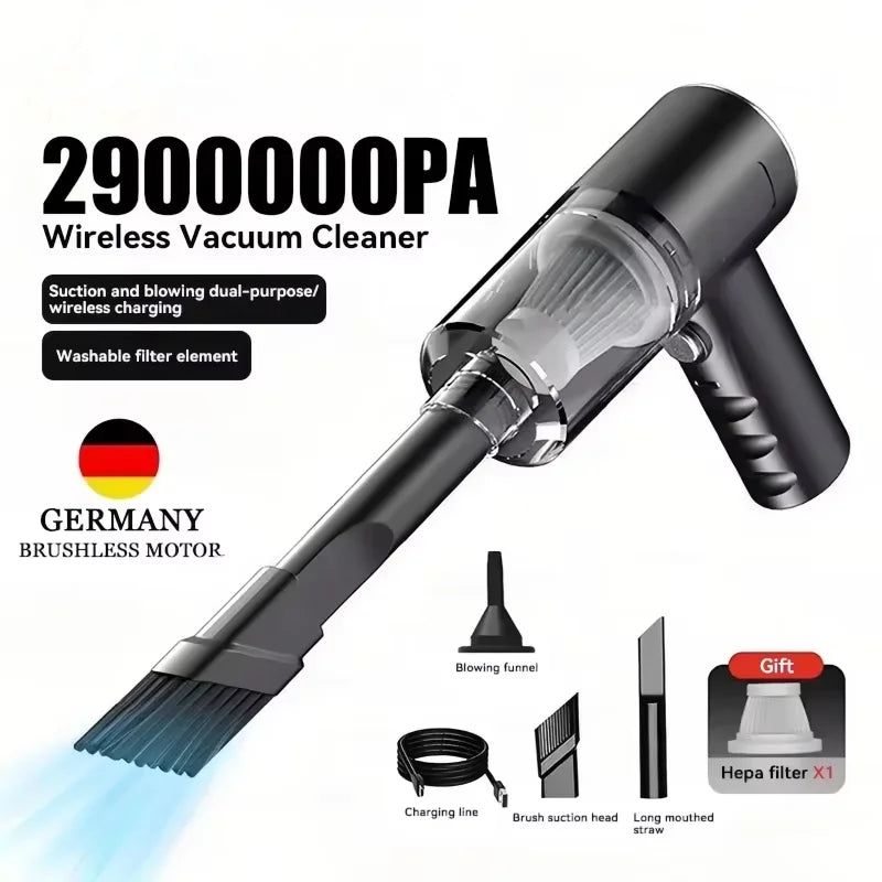 4-in-1 High-Power Wireless Car Vacuum & Blower
