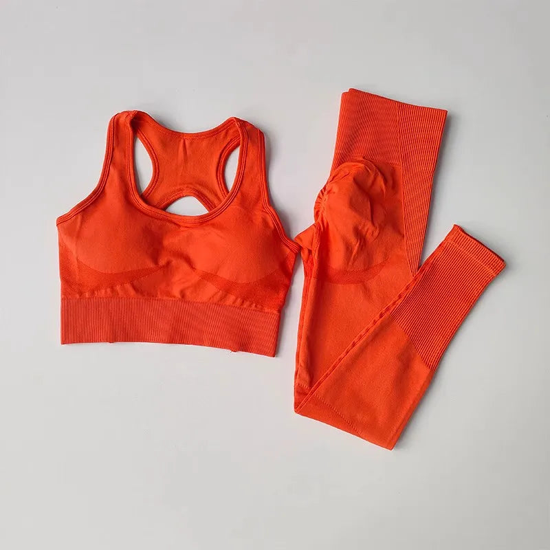 High-Waist Seamless Yoga Sport Workout Set⁠