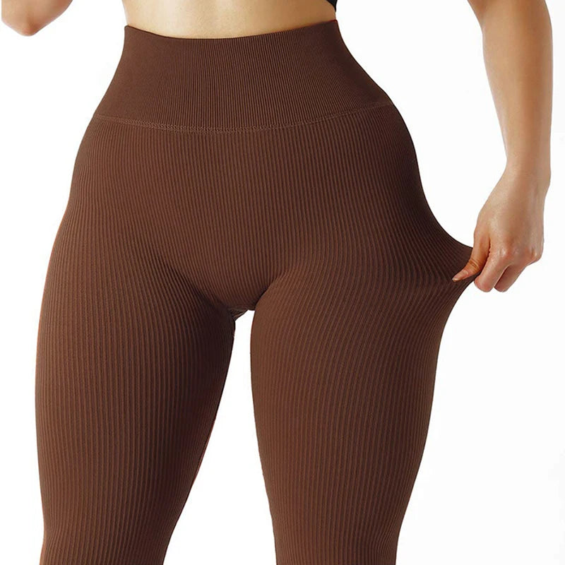 Premium Ribbed Seamless High-Waist Leggings⁠