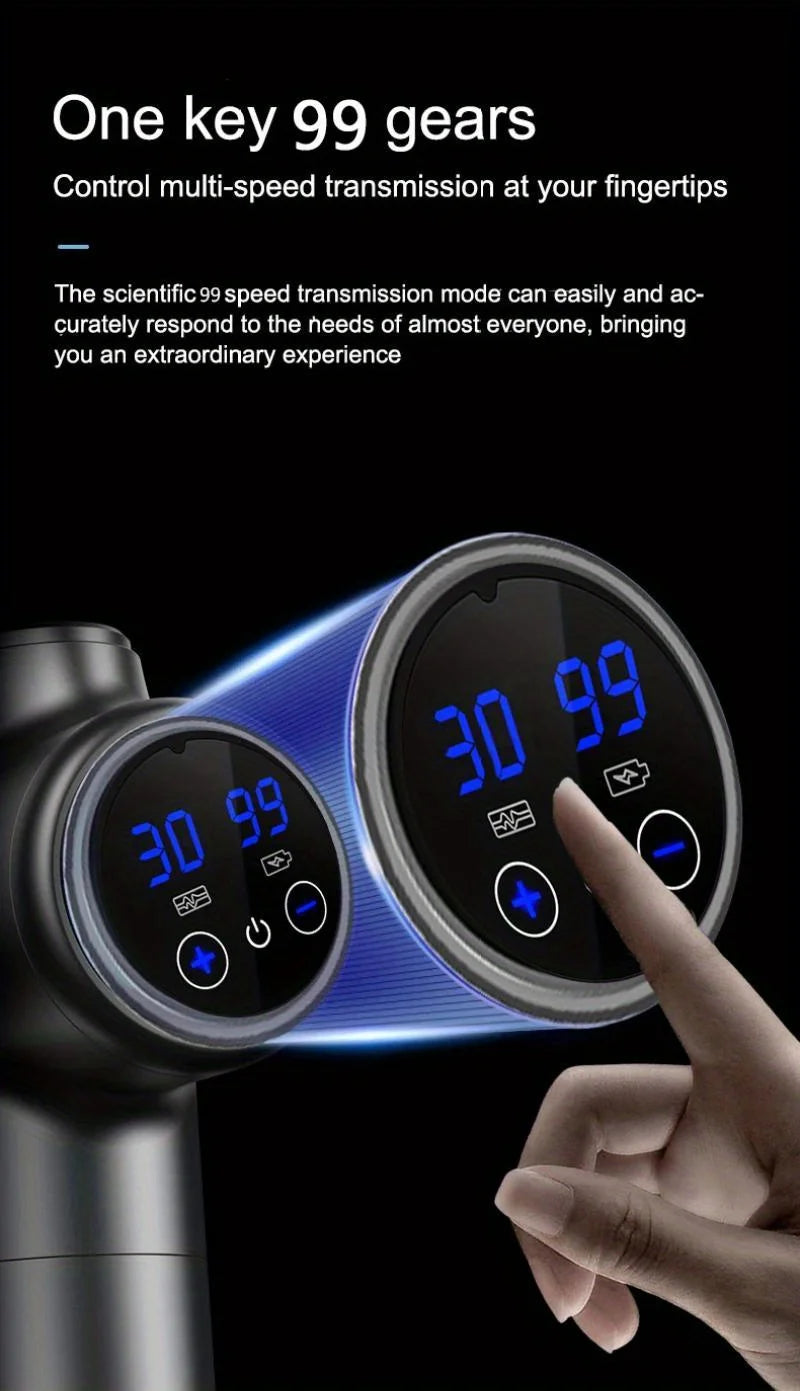 Pro 99-Speed Deep Tissue Massage Gun | Professional Muscle Recovery Massager