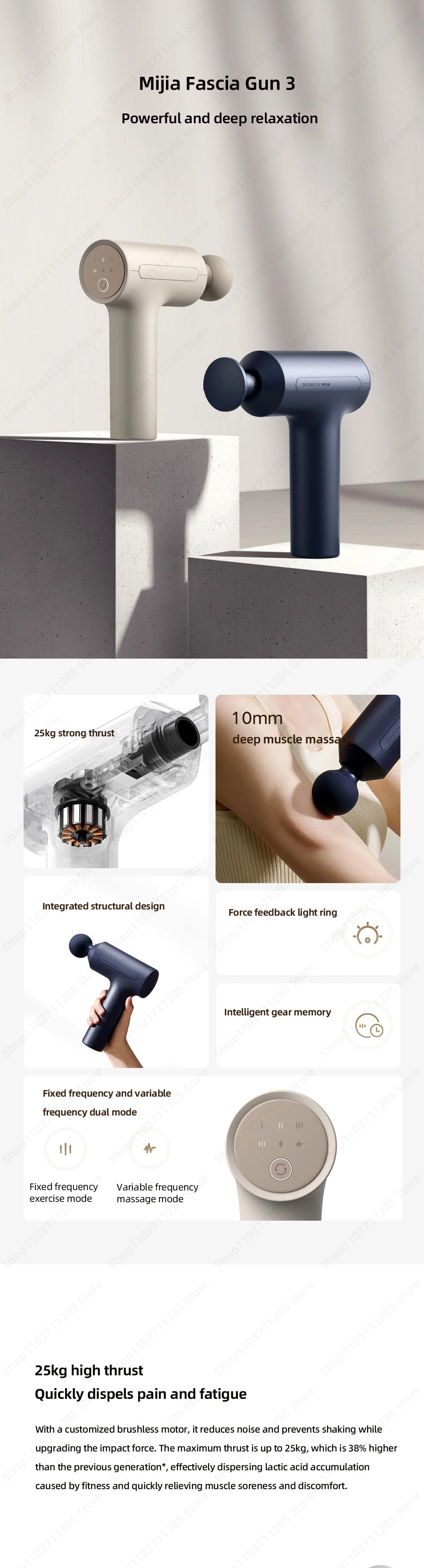 Xiaomi Mijia Pro Fascia Gun 3 – Deep Tissue Smart Muscle Massager⁠