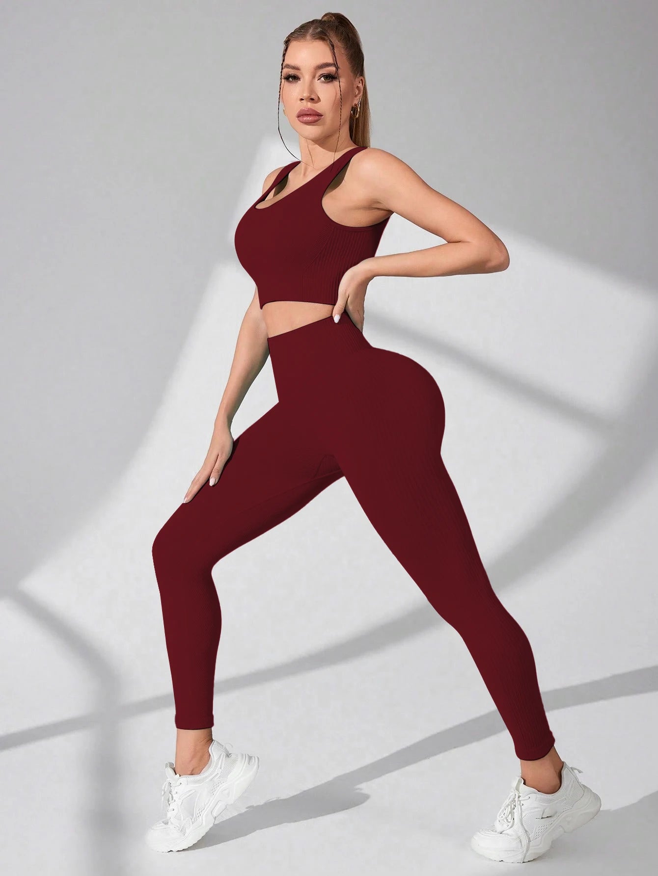 Seamless Cross-Strap Yoga & Workout Set