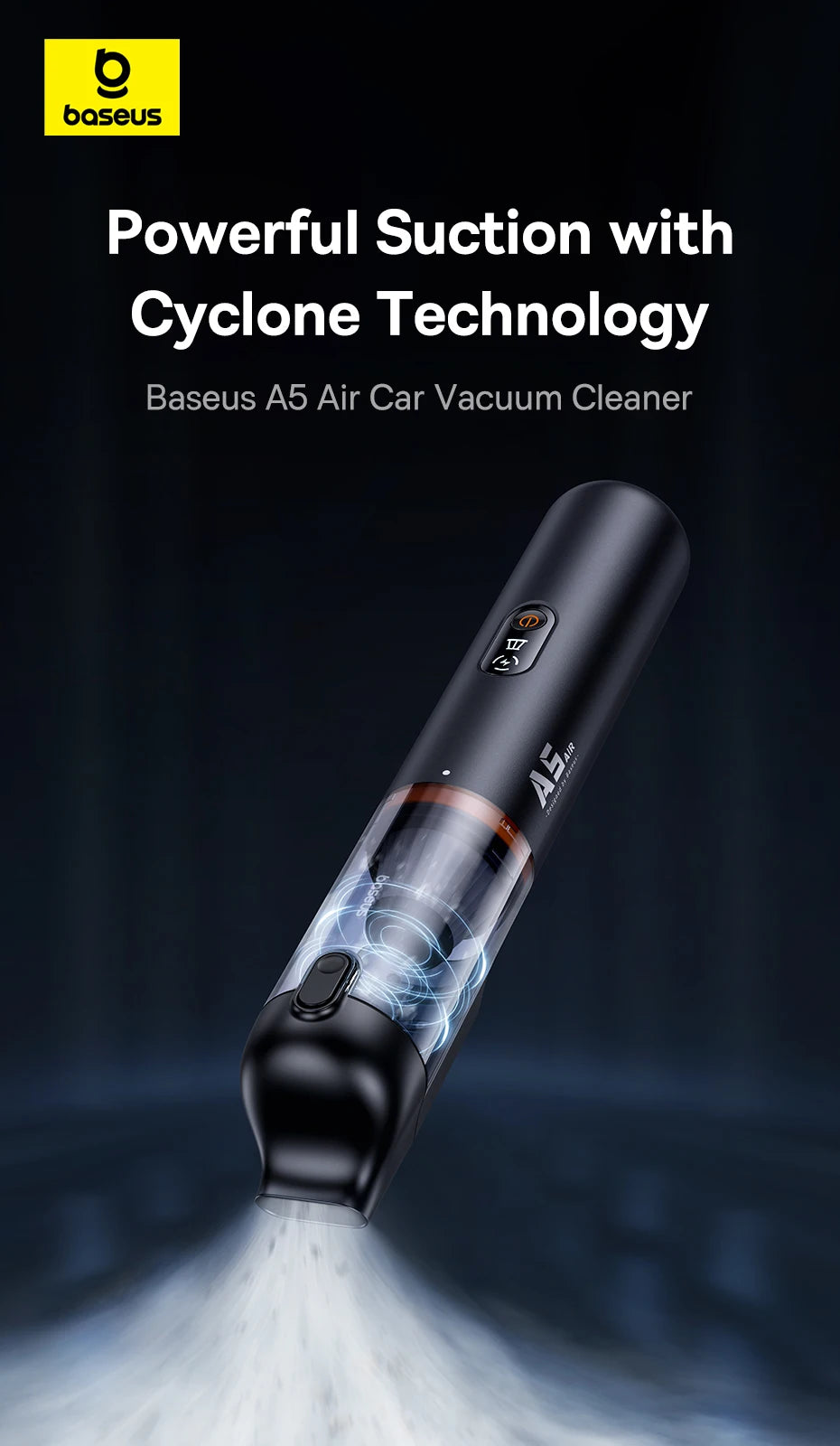A5 Pro Ultra Wireless Car Vacuum Cleaner