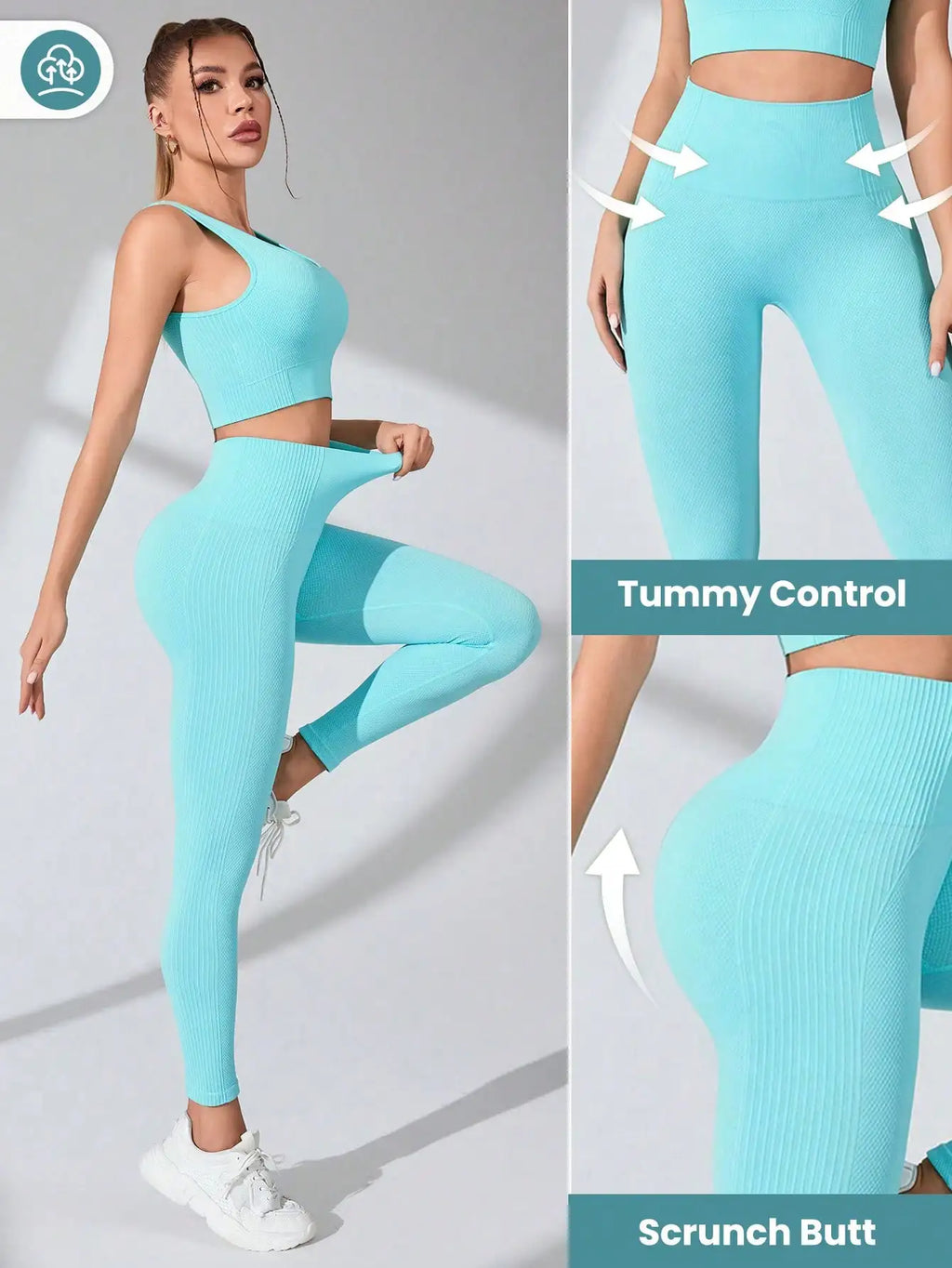 Seamless Cross-Strap Yoga & Workout Set