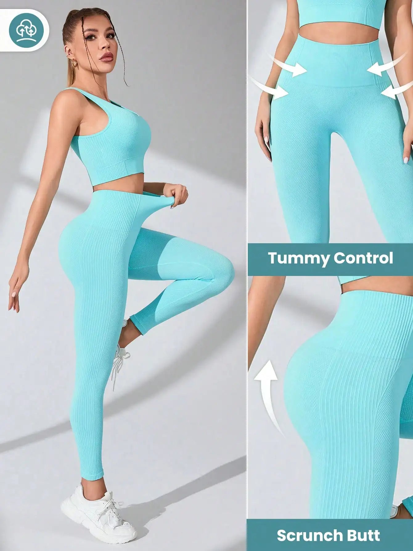 Seamless Cross-Strap Yoga & Workout Set