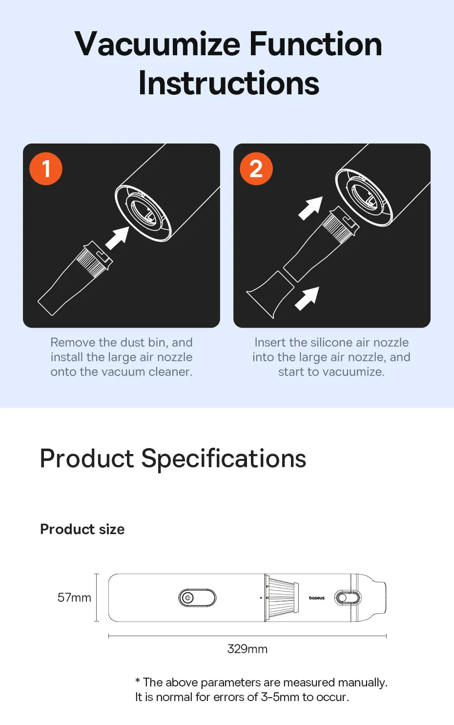 A5 Pro Ultra Wireless Car Vacuum Cleaner