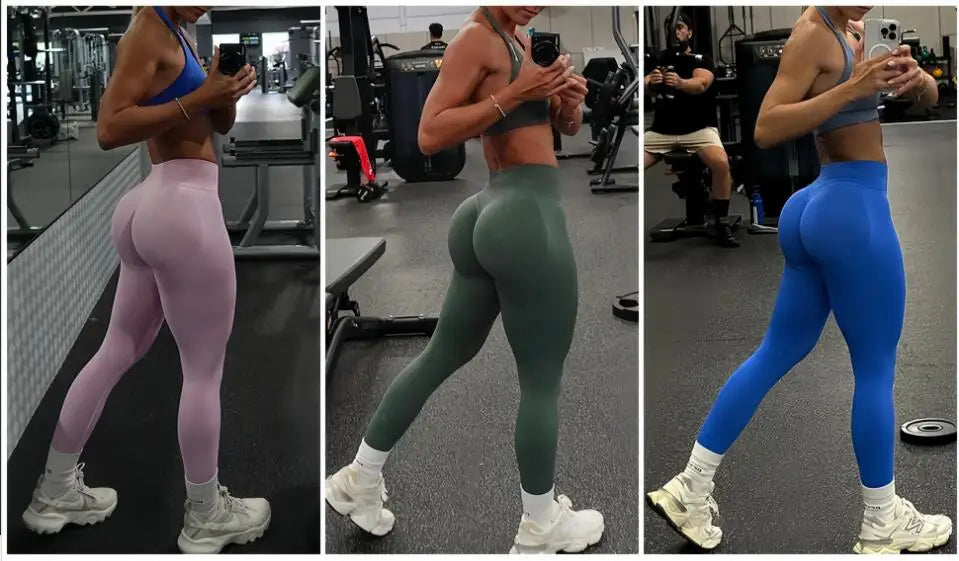 YEAE High-Waist Seamless Gym Leggings – Squat-Proof Scrunch Butt Workout Tights