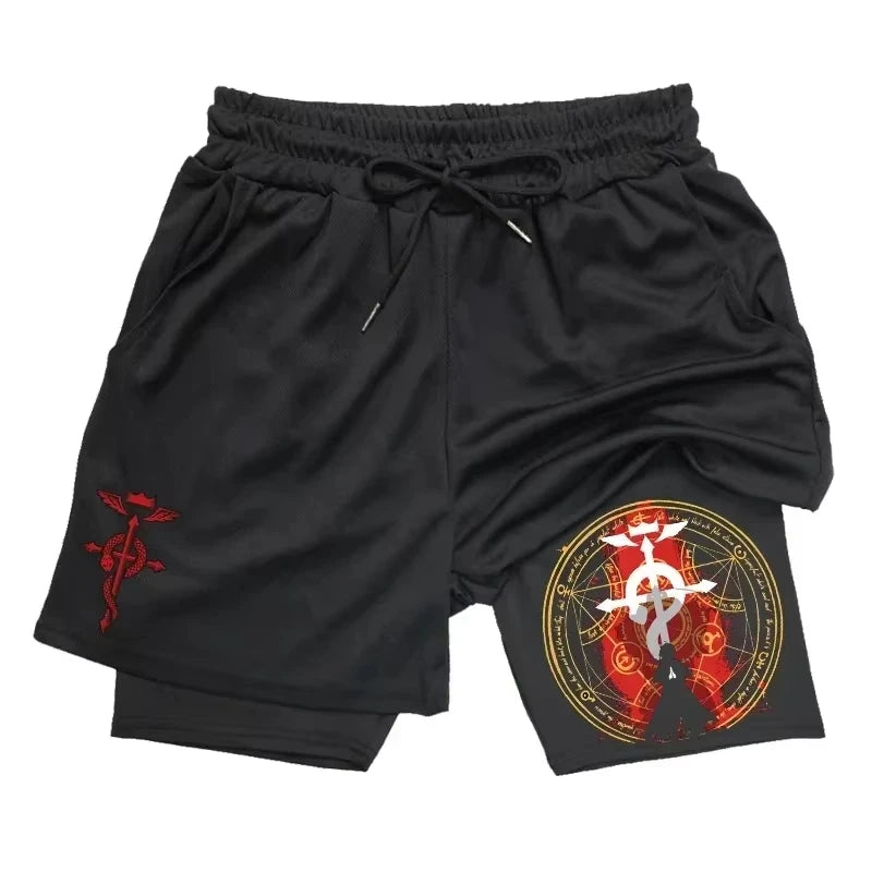 Men's Fullmetal Alchemist Edition 2-in-1 Gym Shorts