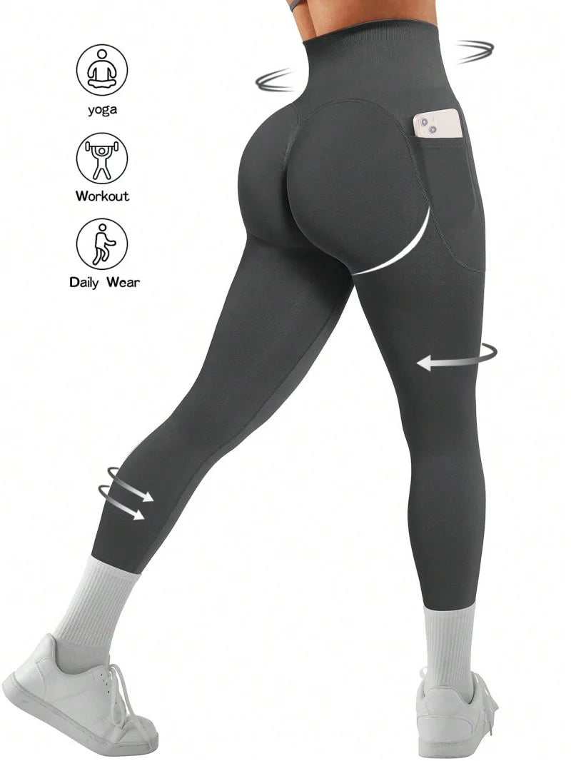 Premium Seamless Scrunch Push-Up Leggings⁠