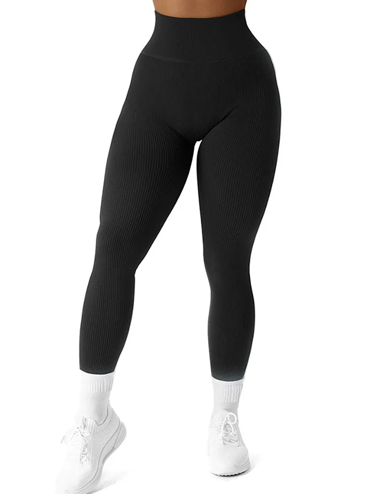 Premium Ribbed Seamless High-Waist Leggings⁠